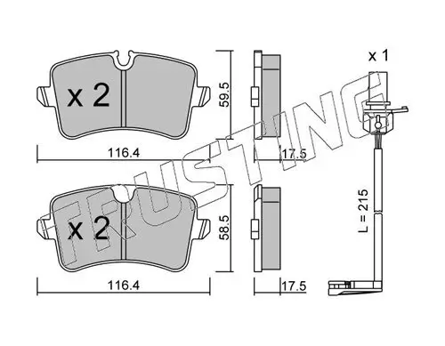 Bremsbelagsatz, Scheibenbremse TRUSTING 971.0W Bild Bremsbelagsatz, Scheibenbremse TRUSTING 971.0W