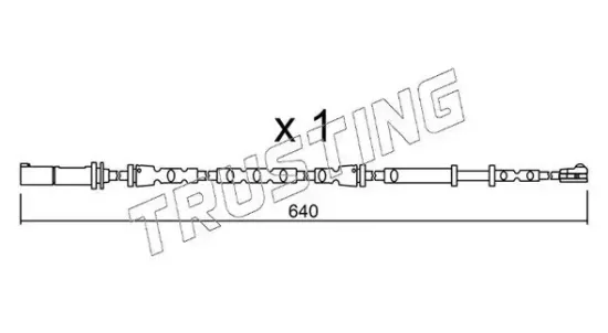 Warnkontakt, Bremsbelagverschleiß TRUSTING SU.312 Bild Warnkontakt, Bremsbelagverschleiß TRUSTING SU.312
