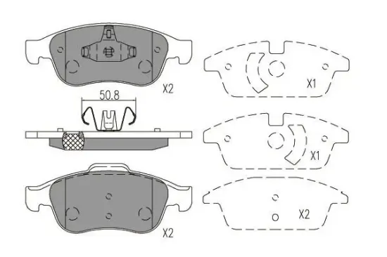 Bremsbelagsatz, Scheibenbremse KAVO PARTS BP-6639 Bild Bremsbelagsatz, Scheibenbremse KAVO PARTS BP-6639