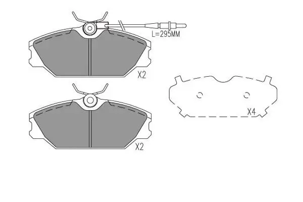 Bremsbelagsatz, Scheibenbremse Vorderachse KAVO PARTS KBP-1022