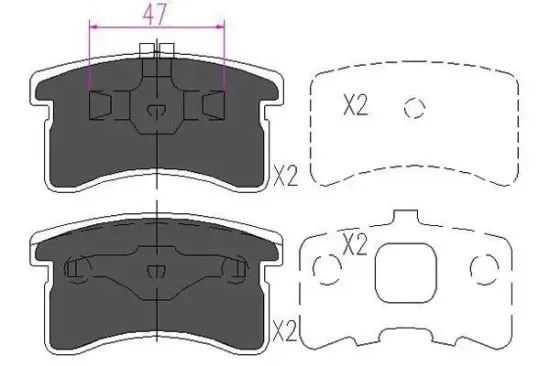 Bremsbelagsatz, Scheibenbremse Vorderachse KAVO PARTS KBP-1506 Bild Bremsbelagsatz, Scheibenbremse Vorderachse KAVO PARTS KBP-1506