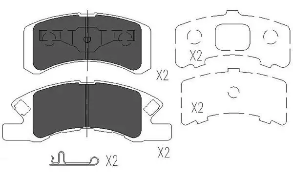 Bremsbelagsatz, Scheibenbremse KAVO PARTS KBP-1511