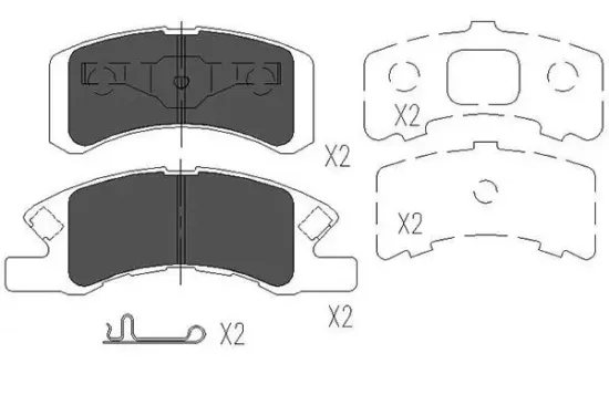 Bremsbelagsatz, Scheibenbremse KAVO PARTS KBP-1511 Bild Bremsbelagsatz, Scheibenbremse KAVO PARTS KBP-1511