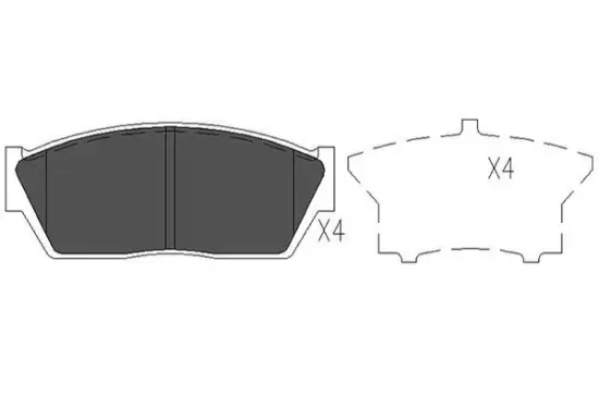 Bremsbelagsatz, Scheibenbremse Vorderachse KAVO PARTS KBP-2017 Bild Bremsbelagsatz, Scheibenbremse Vorderachse KAVO PARTS KBP-2017