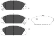 Bremsbelagsatz, Scheibenbremse Vorderachse KAVO PARTS KBP-2020