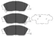Bremsbelagsatz, Scheibenbremse KAVO PARTS KBP-2022