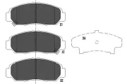 Bremsbelagsatz, Scheibenbremse KAVO PARTS KBP-2037