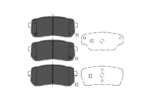 Bremsbelagsatz, Scheibenbremse KAVO PARTS KBP-3026