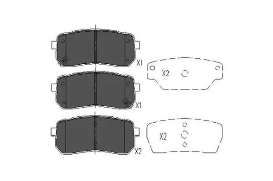 Bremsbelagsatz, Scheibenbremse KAVO PARTS KBP-3026 Bild Bremsbelagsatz, Scheibenbremse KAVO PARTS KBP-3026