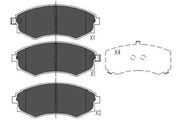 Bremsbelagsatz, Scheibenbremse KAVO PARTS KBP-3027