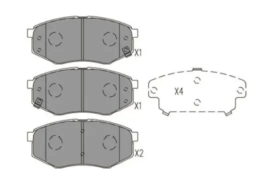Bremsbelagsatz, Scheibenbremse Vorderachse KAVO PARTS KBP-4025 Bild Bremsbelagsatz, Scheibenbremse Vorderachse KAVO PARTS KBP-4025