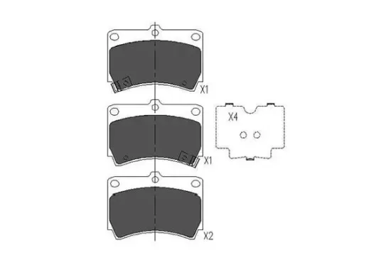 Bremsbelagsatz, Scheibenbremse KAVO PARTS KBP-4501 Bild Bremsbelagsatz, Scheibenbremse KAVO PARTS KBP-4501