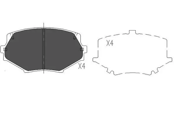 Bremsbelagsatz, Scheibenbremse KAVO PARTS KBP-4527