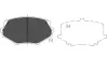 Bremsbelagsatz, Scheibenbremse Vorderachse KAVO PARTS KBP-4527