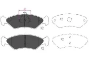 Bremsbelagsatz, Scheibenbremse KAVO PARTS KBP-4533