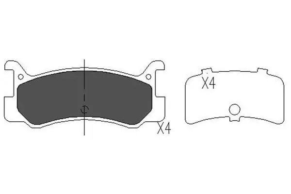 Bremsbelagsatz, Scheibenbremse KAVO PARTS KBP-4535