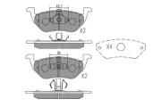 Bremsbelagsatz, Scheibenbremse KAVO PARTS KBP-4568