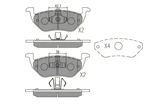 Bremsbelagsatz, Scheibenbremse KAVO PARTS KBP-4568 Bild Bremsbelagsatz, Scheibenbremse KAVO PARTS KBP-4568