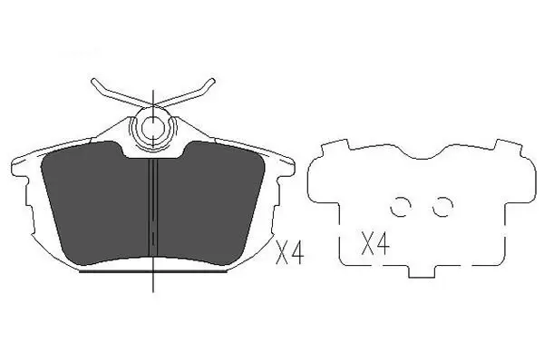 Bremsbelagsatz, Scheibenbremse KAVO PARTS KBP-5513