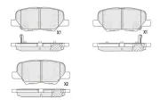 Bremsbelagsatz, Scheibenbremse KAVO PARTS KBP-5551