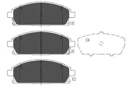 Bremsbelagsatz, Scheibenbremse Vorderachse KAVO PARTS KBP-6515 Bild Bremsbelagsatz, Scheibenbremse Vorderachse KAVO PARTS KBP-6515