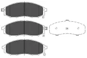 Bremsbelagsatz, Scheibenbremse KAVO PARTS KBP-6518