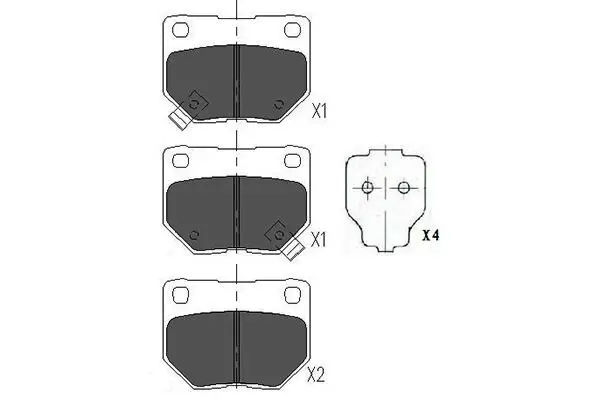 Bremsbelagsatz, Scheibenbremse Hinterachse KAVO PARTS KBP-6545