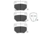 Bremsbelagsatz, Scheibenbremse KAVO PARTS KBP-6545