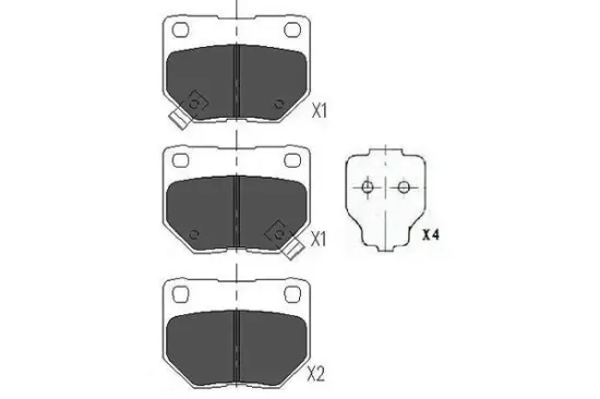 Bremsbelagsatz, Scheibenbremse Hinterachse KAVO PARTS KBP-6545 Bild Bremsbelagsatz, Scheibenbremse Hinterachse KAVO PARTS KBP-6545