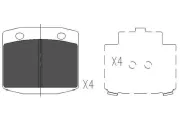 Bremsbelagsatz, Scheibenbremse Vorderachse KAVO PARTS KBP-6570
