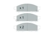 Bremsbelagsatz, Scheibenbremse Vorderachse KAVO PARTS KBP-6599