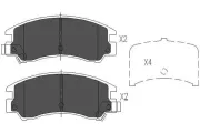 Bremsbelagsatz, Scheibenbremse Vorderachse KAVO PARTS KBP-8008