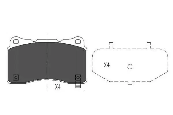 Bremsbelagsatz, Scheibenbremse KAVO PARTS KBP-8021