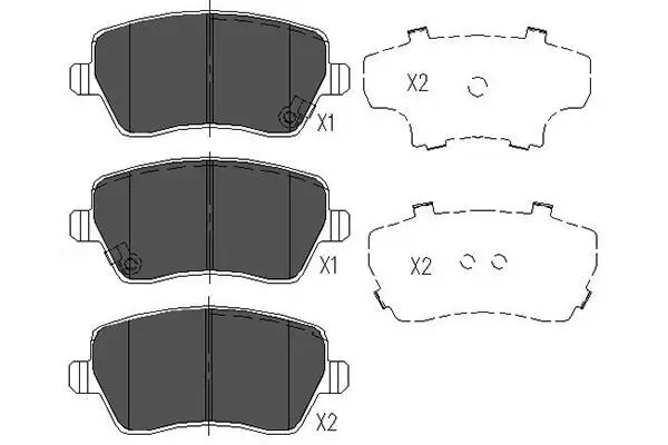 Bremsbelagsatz, Scheibenbremse KAVO PARTS KBP-8522