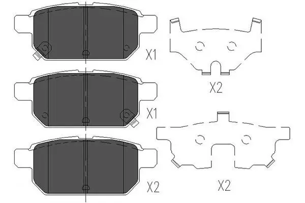 Bremsbelagsatz, Scheibenbremse KAVO PARTS KBP-8526