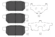 Bremsbelagsatz, Scheibenbremse KAVO PARTS KBP-8526