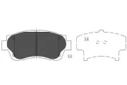 Bremsbelagsatz, Scheibenbremse Vorderachse KAVO PARTS KBP-9042