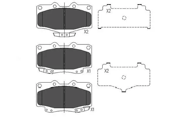 Bremsbelagsatz, Scheibenbremse KAVO PARTS KBP-9054