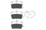 Bremsbelagsatz, Scheibenbremse Hinterachse Hinterachse Hinterachse KAVO PARTS KBP-9068