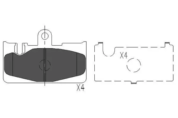 Bremsbelagsatz, Scheibenbremse KAVO PARTS KBP-9073