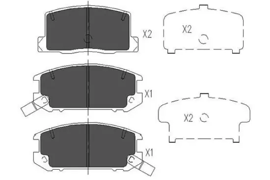 Bremsbelagsatz, Scheibenbremse KAVO PARTS KBP-9082 Bild Bremsbelagsatz, Scheibenbremse KAVO PARTS KBP-9082