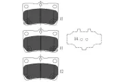 Bremsbelagsatz, Scheibenbremse KAVO PARTS KBP-9083