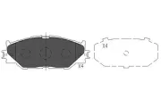 Bremsbelagsatz, Scheibenbremse Vorderachse KAVO PARTS KBP-9094