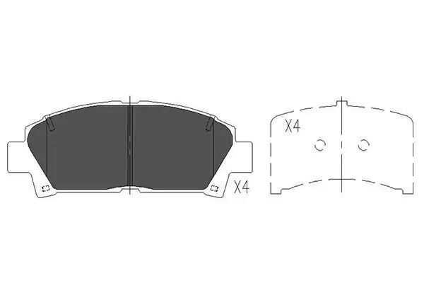 Bremsbelagsatz, Scheibenbremse KAVO PARTS KBP-9110