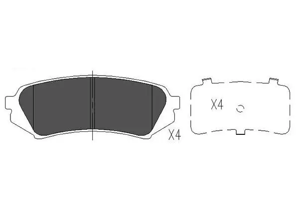 Bremsbelagsatz, Scheibenbremse KAVO PARTS KBP-9118