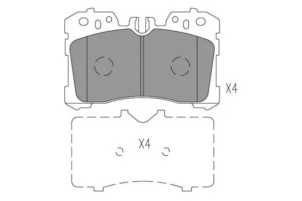Bremsbelagsatz, Scheibenbremse Vorderachse KAVO PARTS KBP-9150