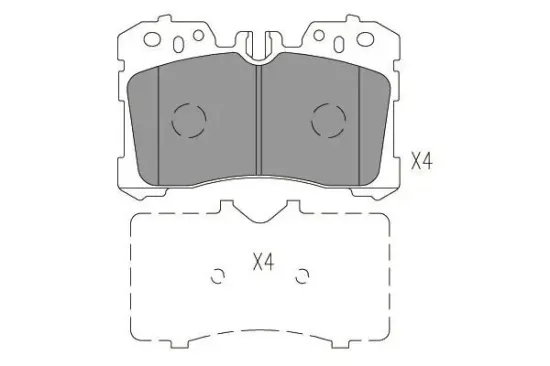 Bremsbelagsatz, Scheibenbremse Vorderachse KAVO PARTS KBP-9150 Bild Bremsbelagsatz, Scheibenbremse Vorderachse KAVO PARTS KBP-9150