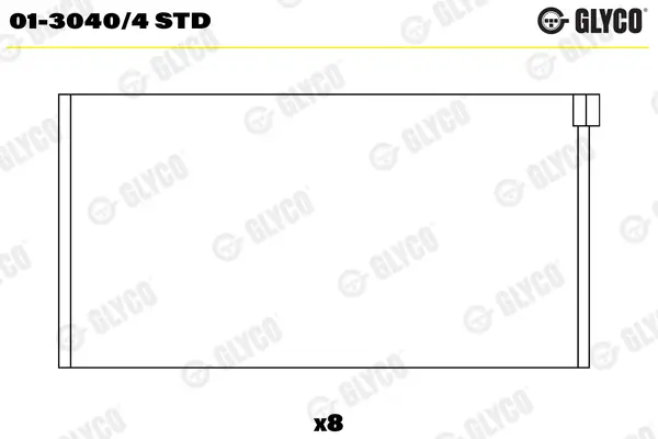 Pleuellager GLYCO 01-3040/4 STD