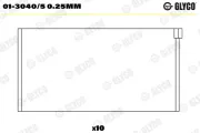 Pleuellager GLYCO 01-3040/5 0.25mm