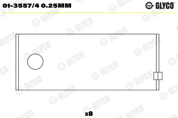 Pleuellager GLYCO 01-3557/4 0.25mm
